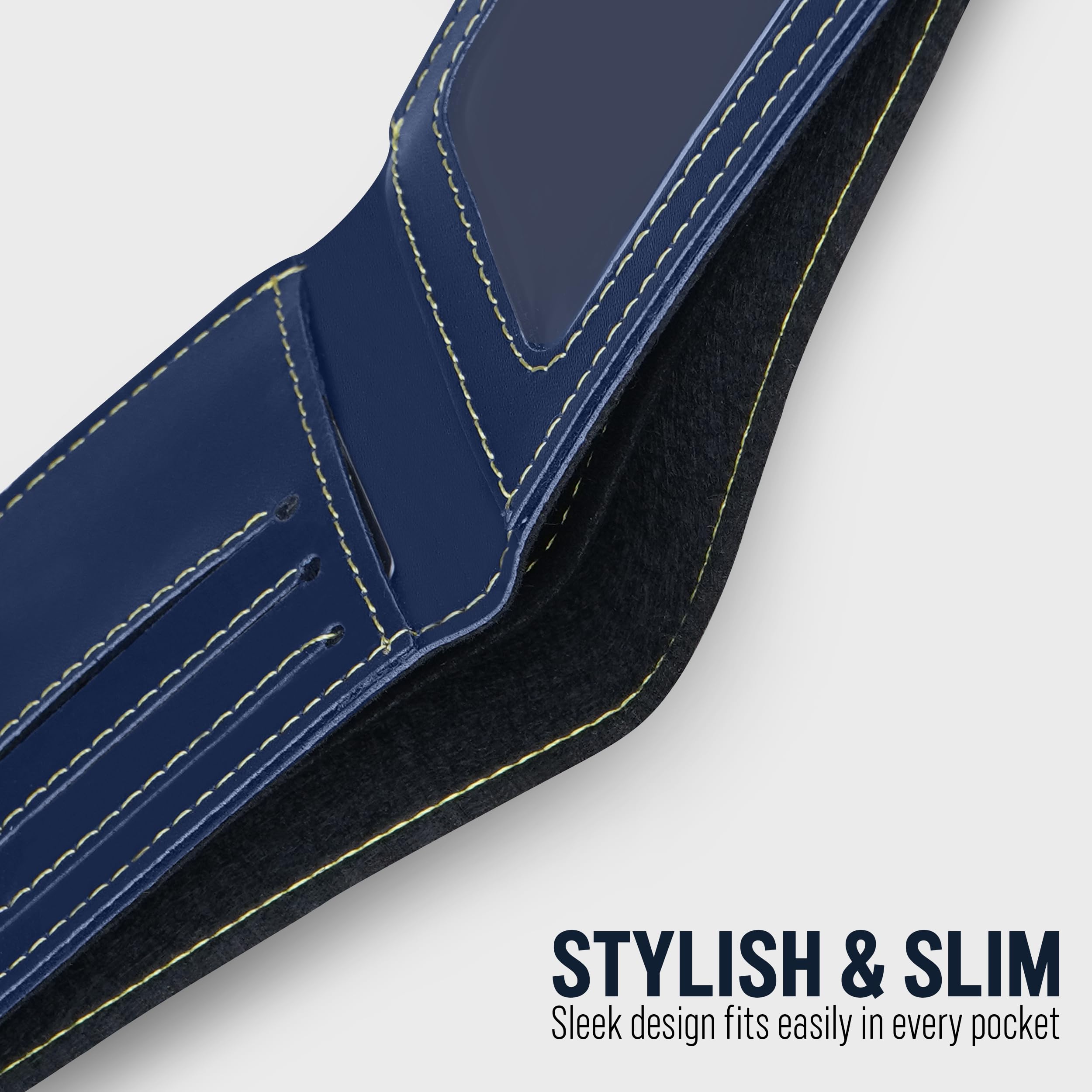 The Wallet Store Vegan Leather Wallet For Men - Blue