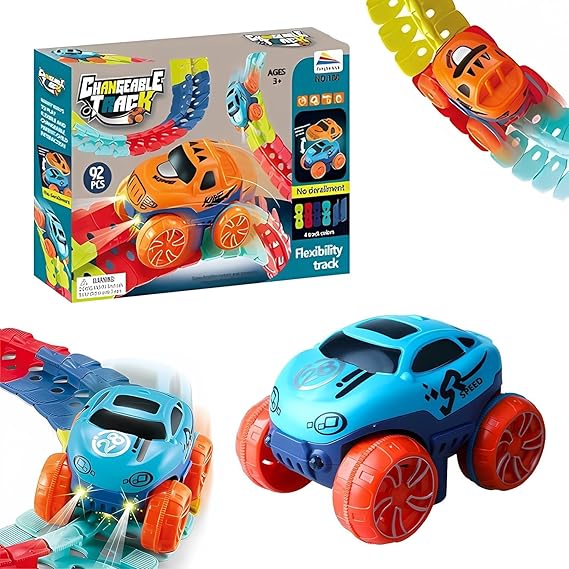 Flexible Electric Race Cars, Car Race Track for Kids Race