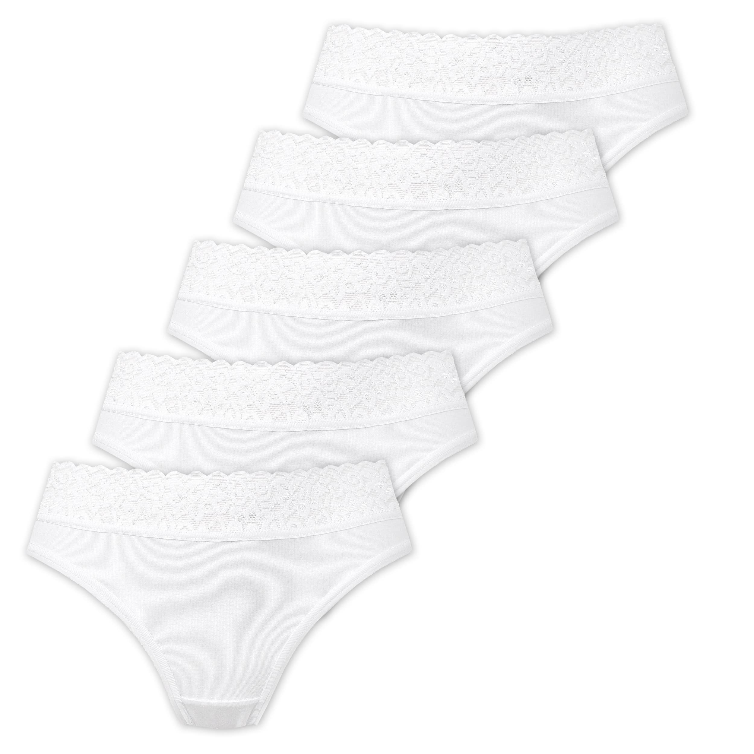 MARILYN Poupée Infinity Brazilian Slips Baumwolle Damen Unterhosen mit Spitzengürtel Unterwäsche für Frauen