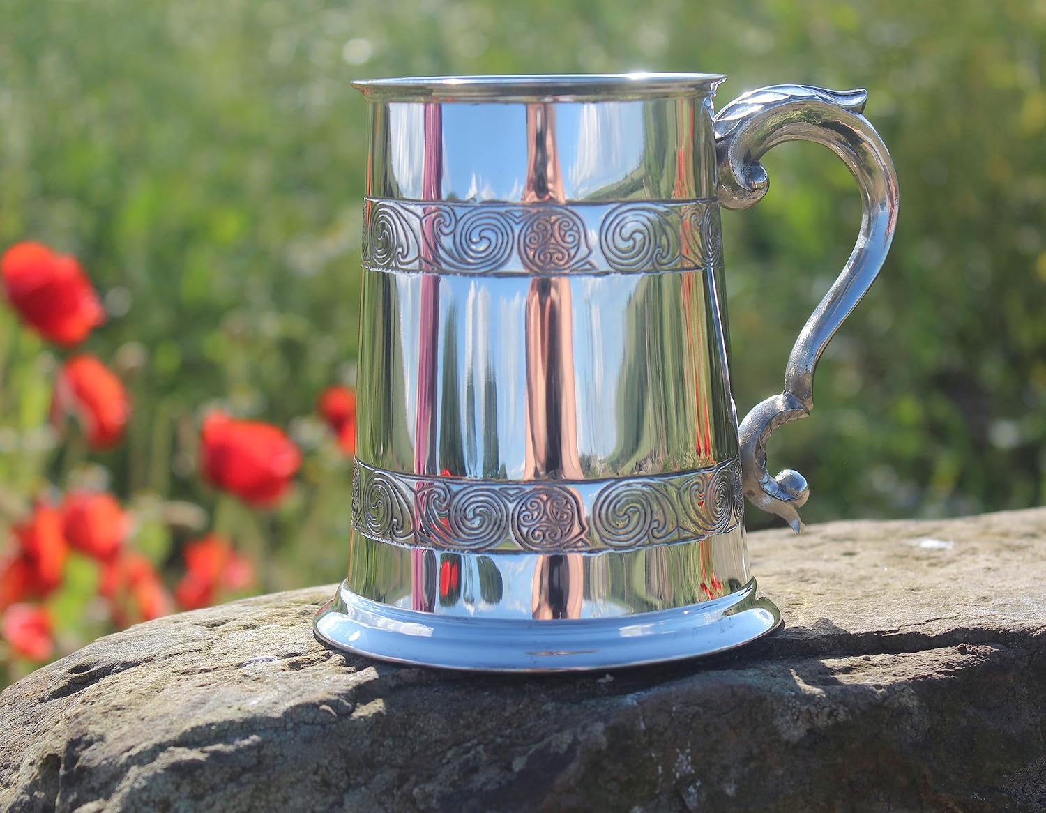 Wentworth Pewter Kells 1 pint pewter Tankard (Book of Kells Tankard)