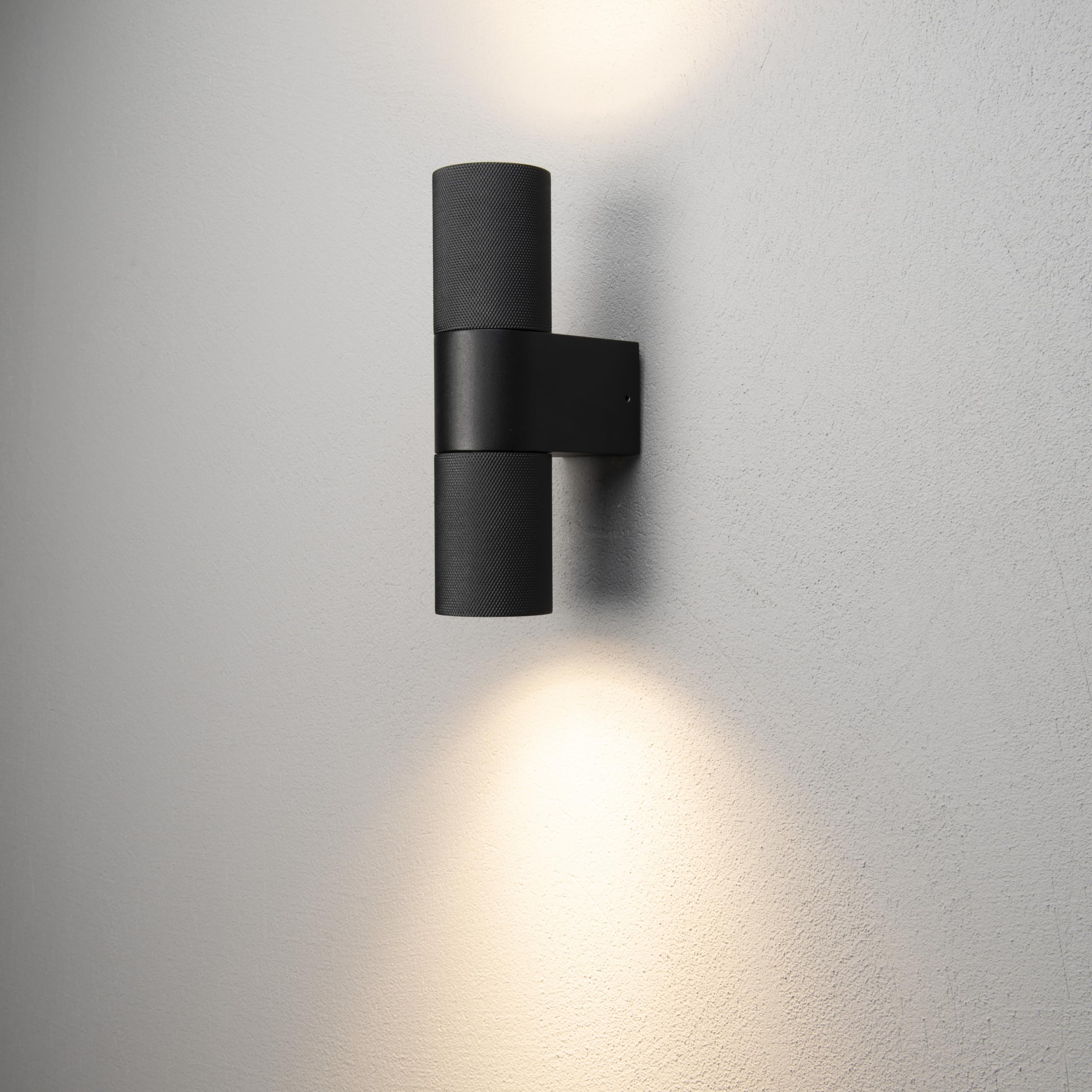 Konstsmide Up Down Outdoor Wall Light Temi Black, Twin Up Down - Image 4