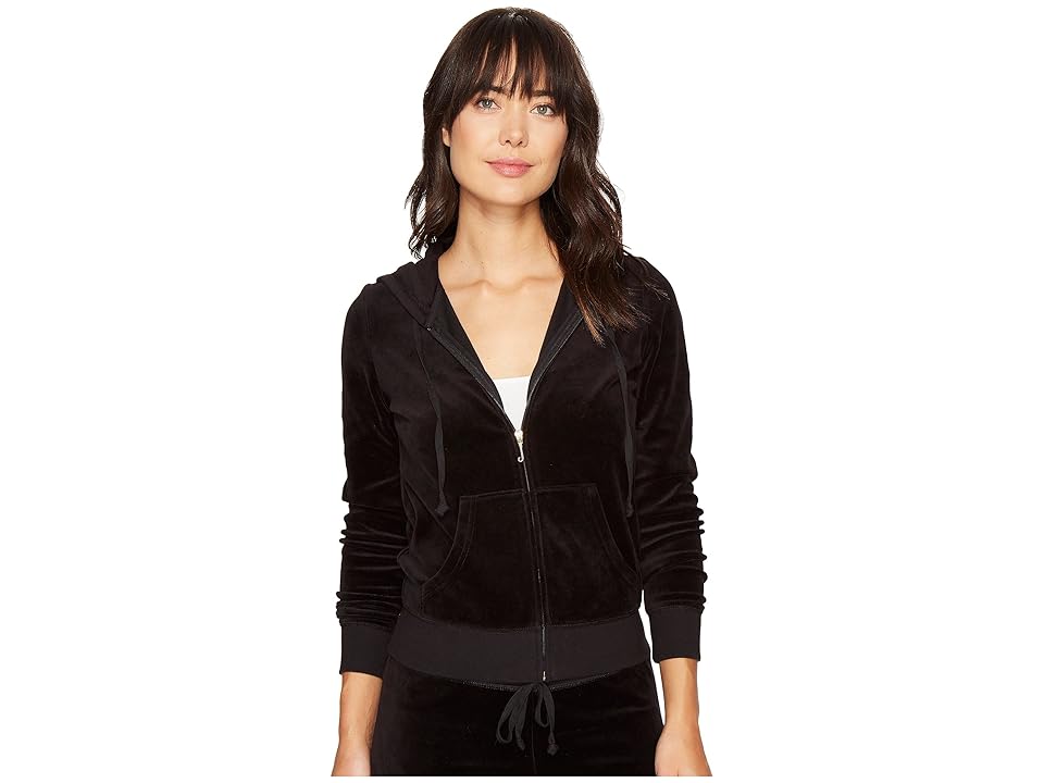 

Juicy Couture Robertson Velour Jacket (Pitch Black) Women's Coat