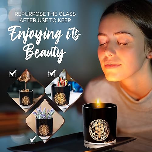 Miniatura 7 de Vela de aromaterapia cítrica, velas aromáticas picantes, velas de lujo perfumadas con símbolo del árbol de la vida, vela de soja vertida a mano, 50