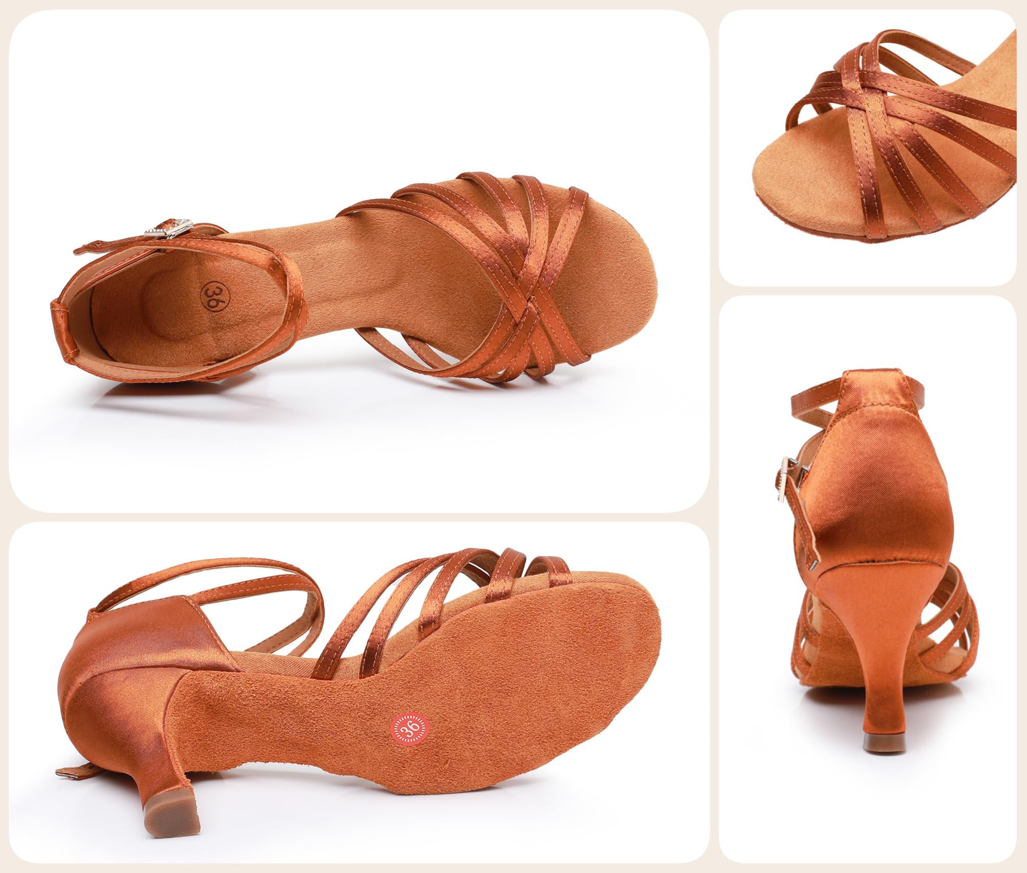Scarpe da Ballo Latino per Le Donne Nero Professionale Scarpe da Ballo Sala da Ballo Partito Salsa Danza Pratica Prestazioni Scarpe Taglia