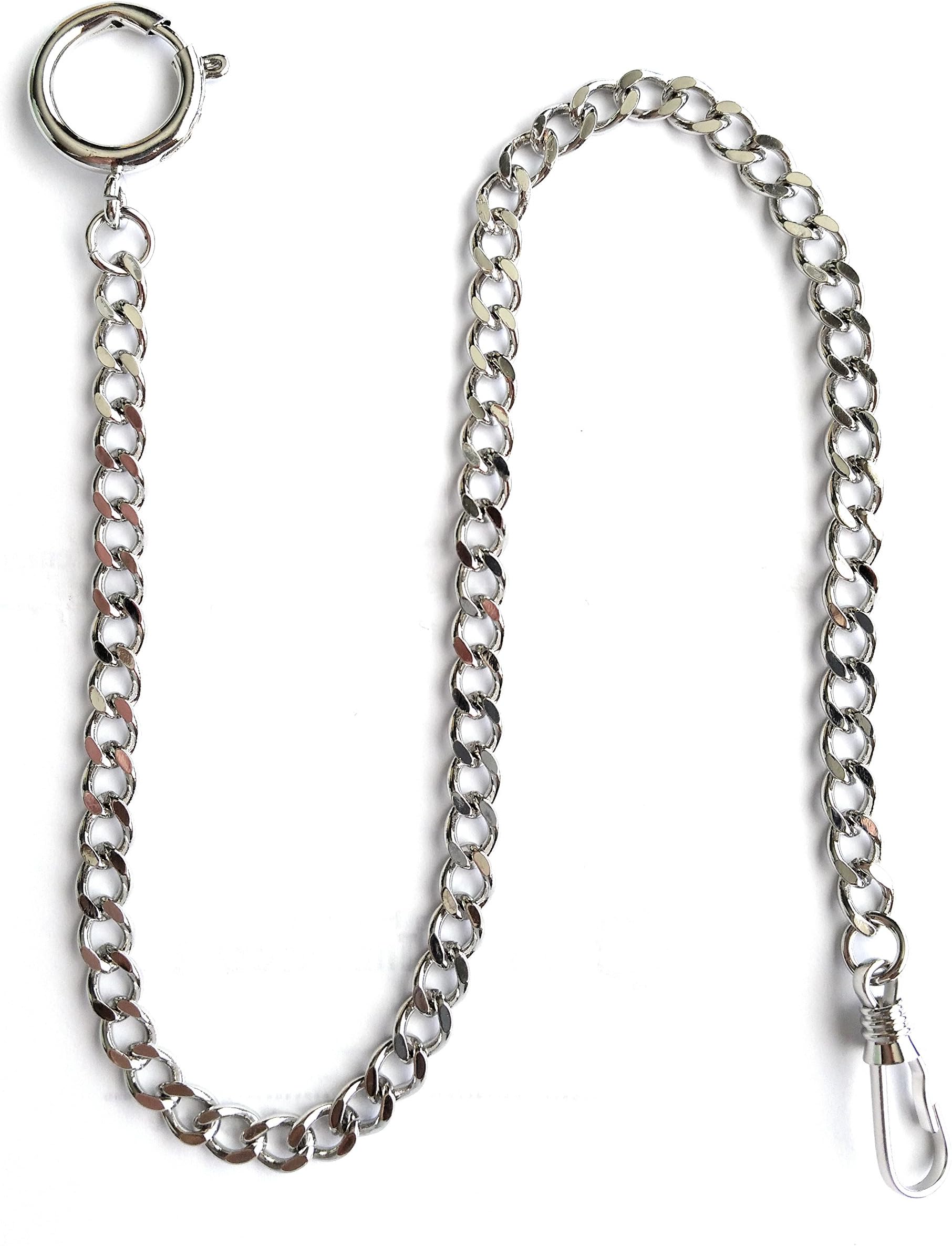 Desperado Chrome Pocket Watch Chain with Spring Ring