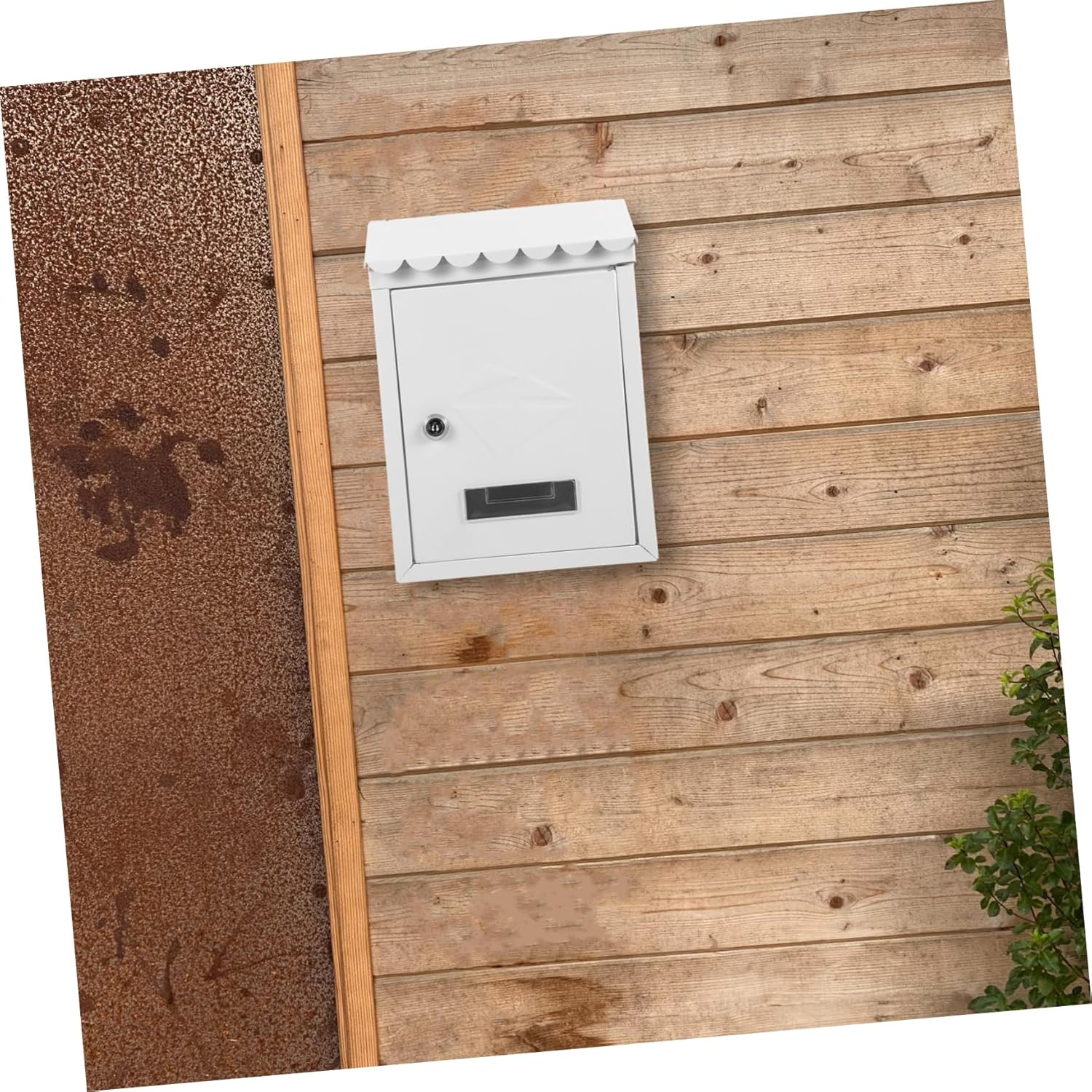 Vintage Metal Wall Mount Mailbox Extra Mail Organizer Rustic Mailbox for House