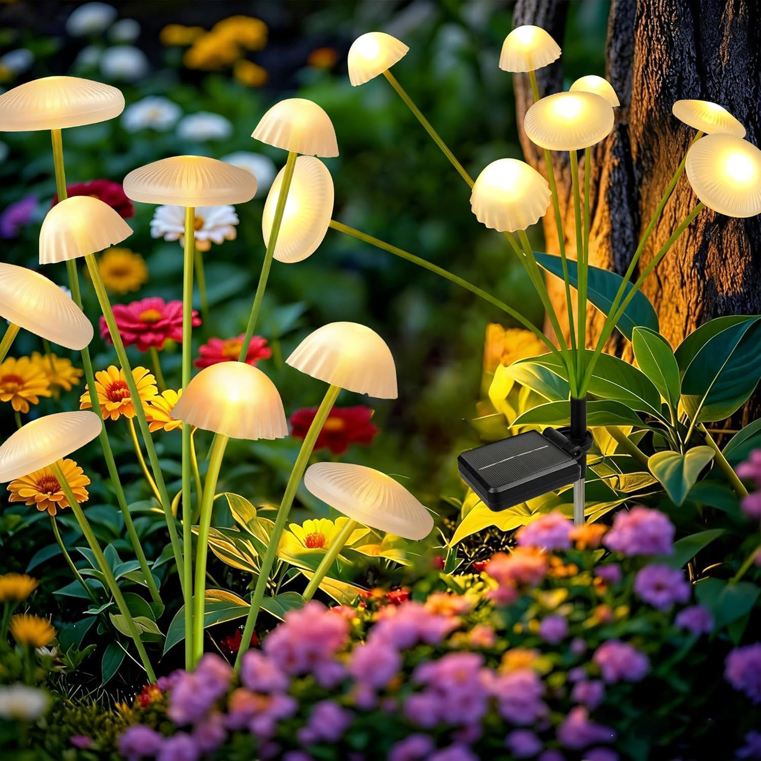 TECH LOGO ELECTRONICS Solar Garden Lights, Warm White LED Solar