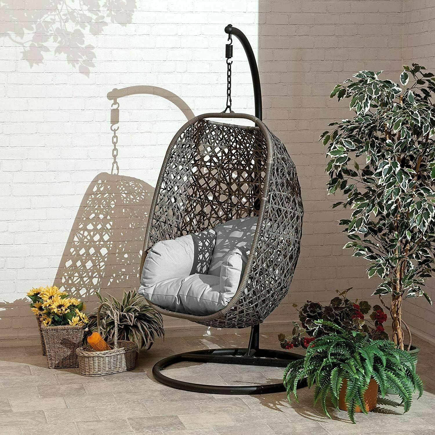 Cocoon Egg Chair Hand Weaved Rattan Wicker Garden Ireland Ubuy