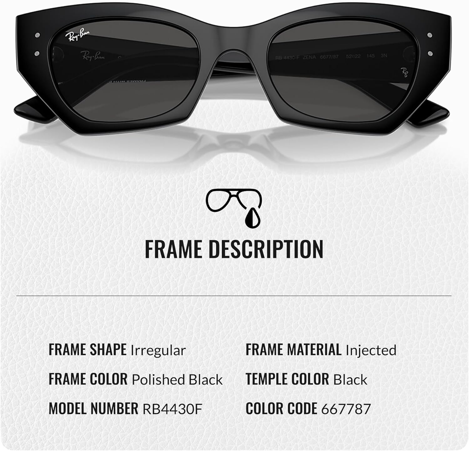 Ray-Ban RB4430F Square-Round Shaped Sunglasses for Men & Women with Official RAYBAN Eyewear Kit - Image 3