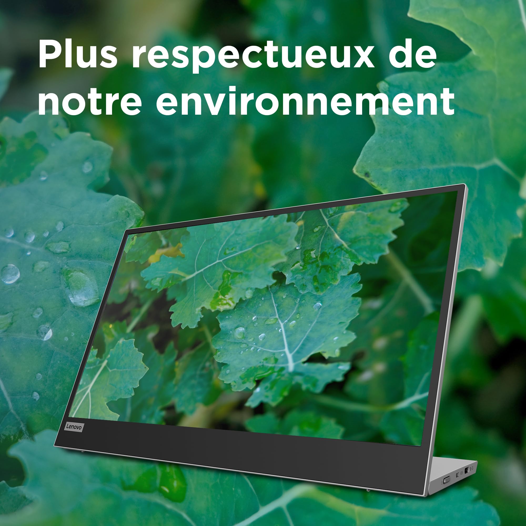 Lenovo L15(A21156FX0) Moniteur Portable, écran 15,6" (Full HD, IPS, 60 Hz, 6 ms, entrée 2 x USB-C, câble vers USB-C, réglable en Inclinaison) - Gris