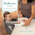 Infantino Ultimate Travel Booster, High Chair & Seat, Gray | Versatile & travel-friendly, Folds for on-the-go families, Doubles as high chair or booster
