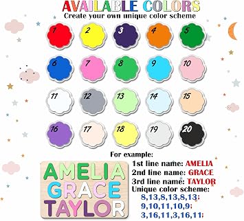 Wooden Three Name Puzzle for Kids Personalized Puzzle for Baby Name Puzzles for Toddlers 1-3 Personalized Baby Gifts 1st Birthday Girl Gifts 1 Year Old Boy