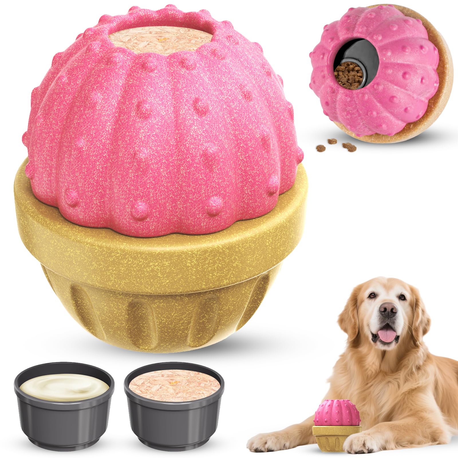 hzpdbt Long Lasting Interactive Dog Toys for Aggressive Chewers, Stuffed Dog Training Treats Dog Chew Toys to Keep Them Busy (red)