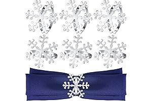 Patelai Snowflake Napkin Rings: A Touch of Winter Glamour for your Table