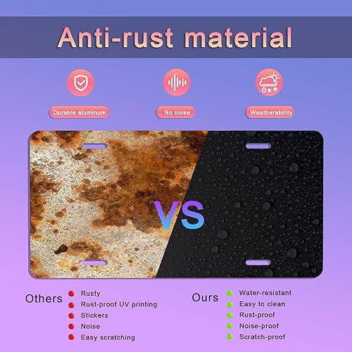 Miniatura 5 de Placa de matrícula delantera de automóvil, diseño de bosque del Himalaya, cubierta de matrícula personalizada de acero inoxidable a prueba de óxido,