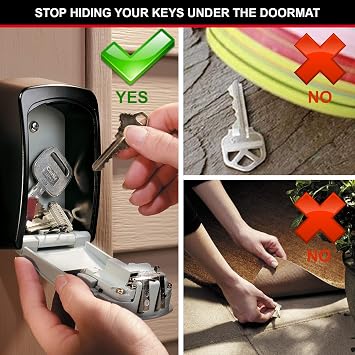 Master Lock Connected Key Safe [Wall Mounted] - 5441EURD - Select Access Smart Key Lock Box & Key Safe [Medium size] [Wall mounted] [Outdoor] [Exist in 2 colors] - 5401EURD - Key Lock Box