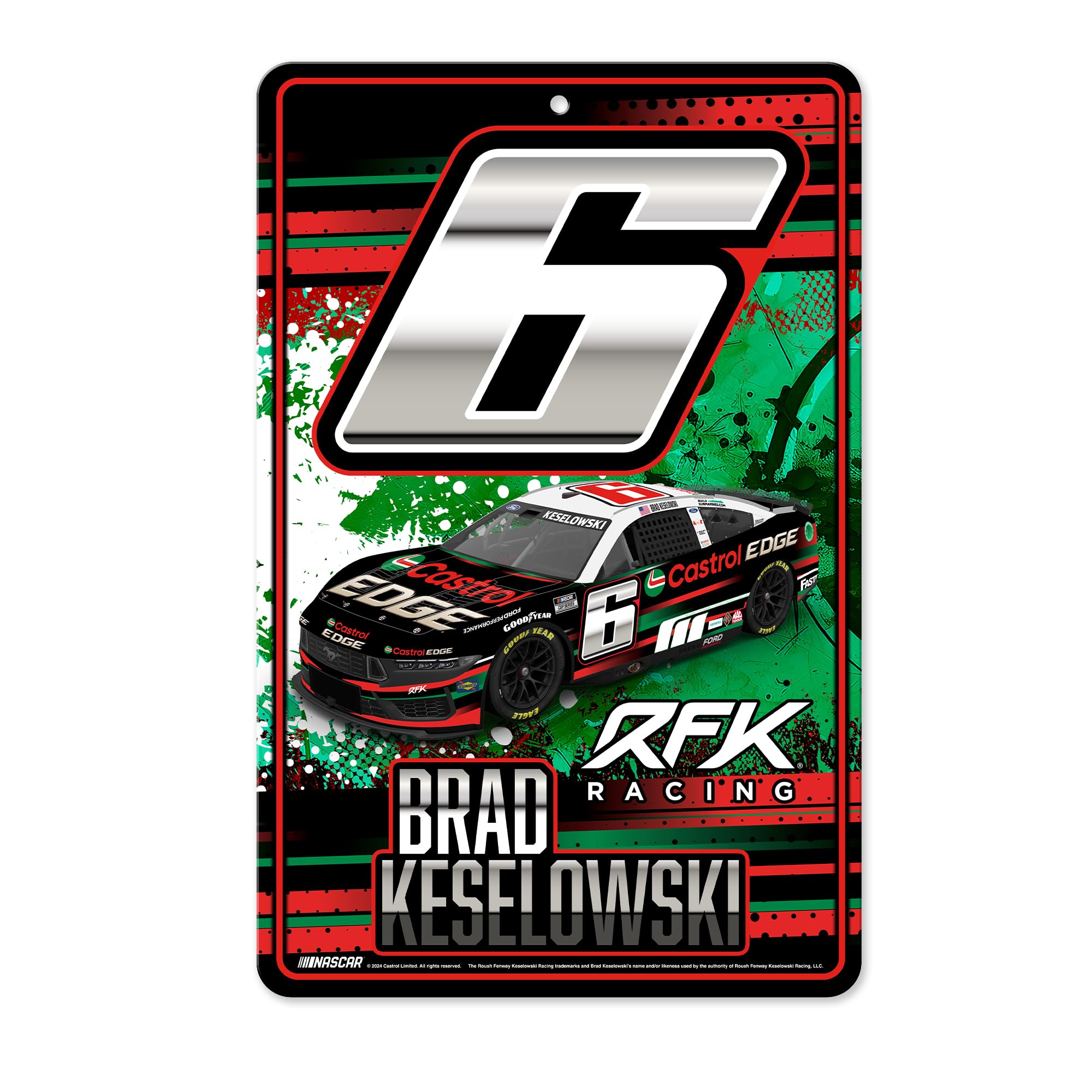 Rico Industries NASCAR Racing Bubba Wallace Nr. 23 Metallschild für Zuhause, 27,9 x 43,2 cm