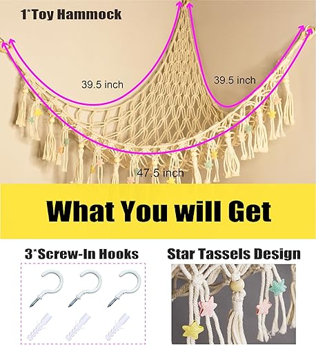 Miniatura 5 de Red o hamaca para animales de peluche, almacenamiento de hamaca colgante para animales de peluche