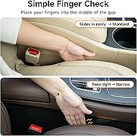 Vista 5 de Juego de 2 rellenos de espacio para asiento de automóvil, espuma suave, multifuncional, con organizador y función de gancho, tapón de espacio 3