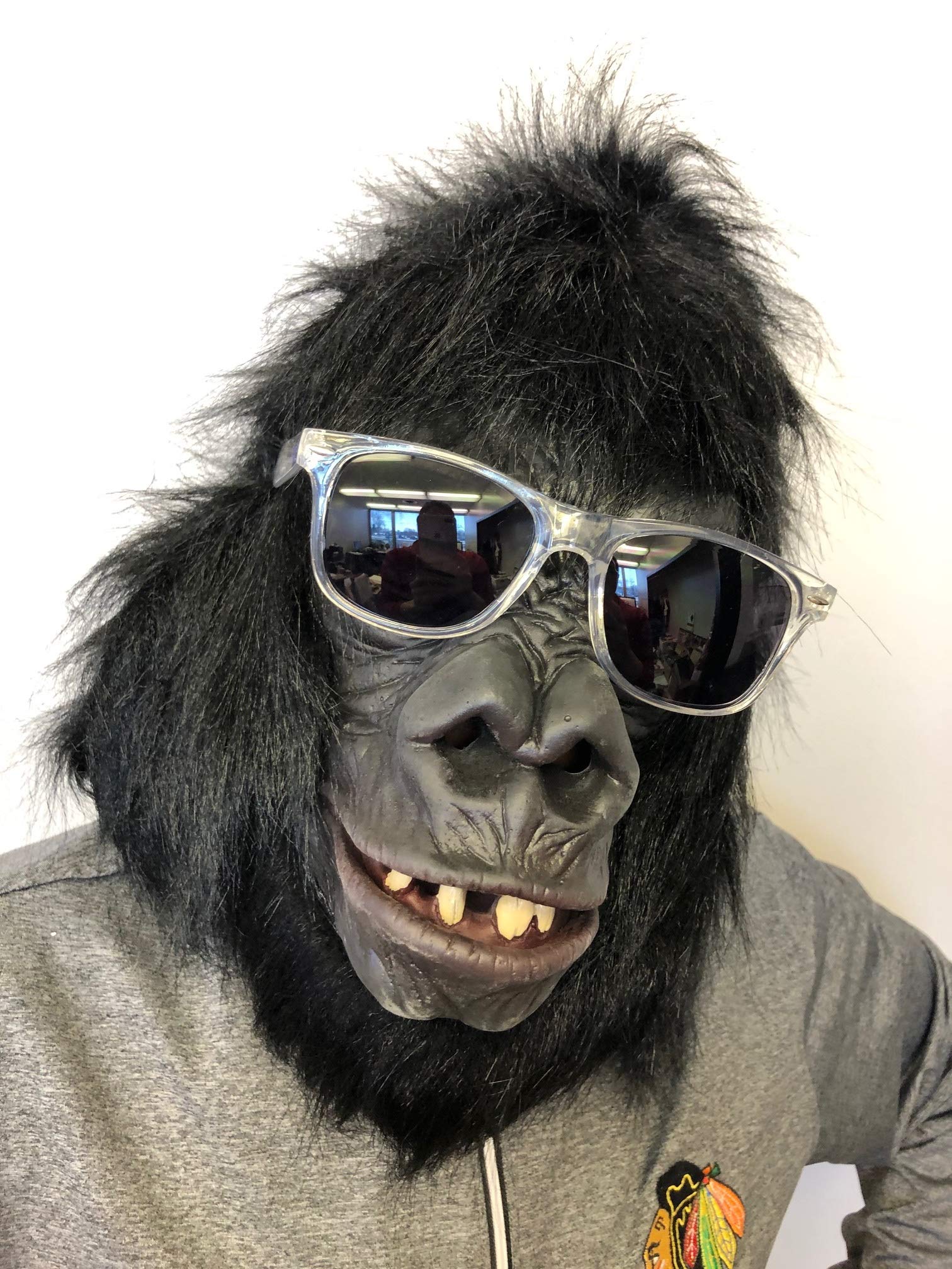 Zagone Studios Gorilla-Maske Mit Kunstfell – Deluxe Latexmaske Für Karneval & Halloween