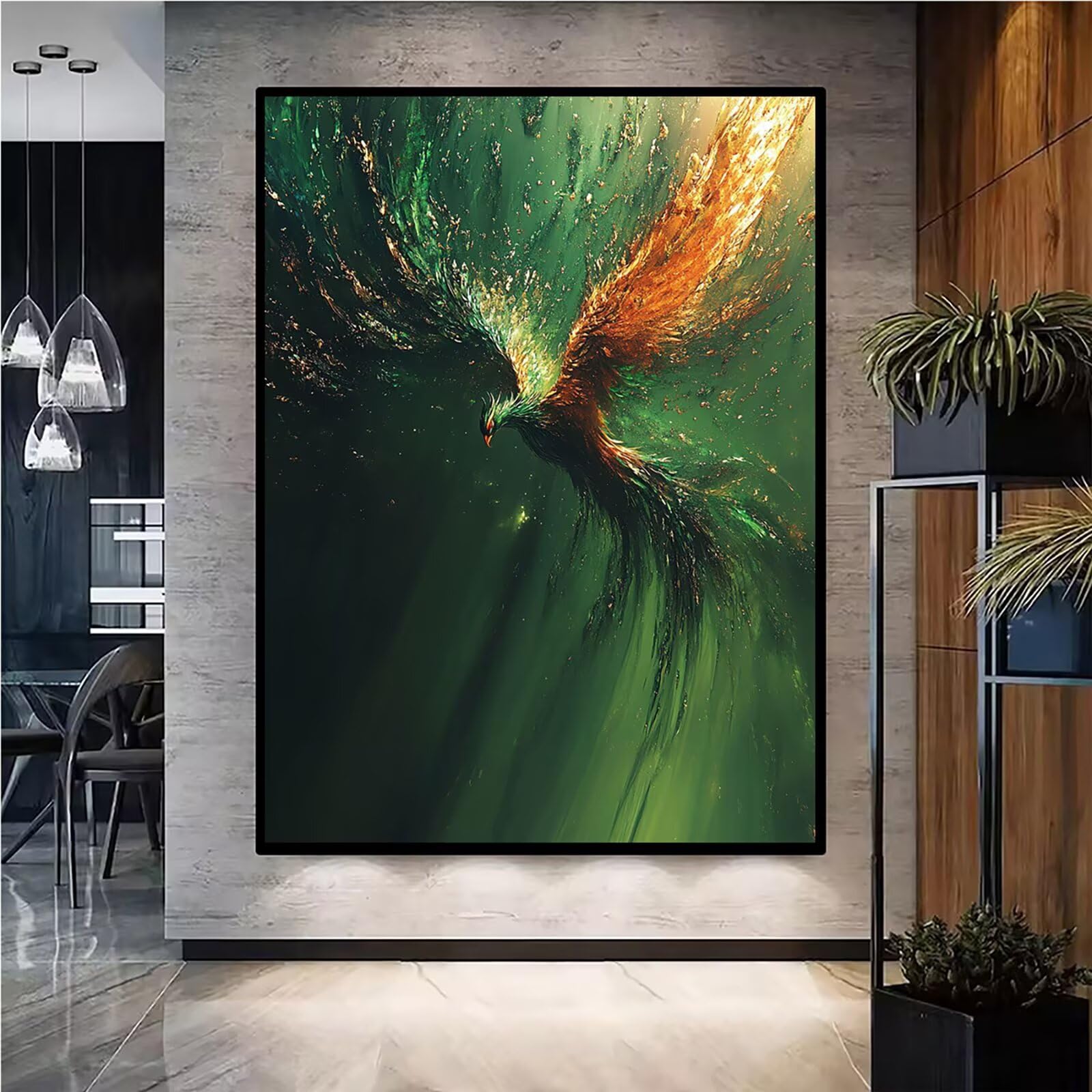 Diamond Painting Kit Completo, Diamond Painting Astratto, 5D Quadrato Pittura Diamante Kit Manualidades Adultos DIY Diamantini Crystal Art Disegni Ricamo Punto Croce Artigianale,60x90cm Uccello j0-933