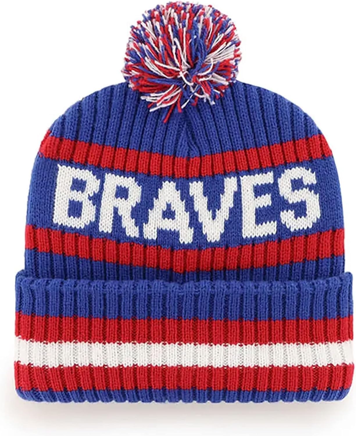 47 MLB Unisex-Adult Cooperstown Officially Licensed Primary Logo Bering Sport Knit Cuffed Pom Beanie Cold Weather Hat - Image 2