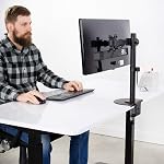 VIVO Black Steel Reinforcement Bracket Mount Plate for Thin, Glass, and Other Fragile Table Tops, Clamp Compatible with Most Monitor Stand C-Clamp Installations STAND-AC01R