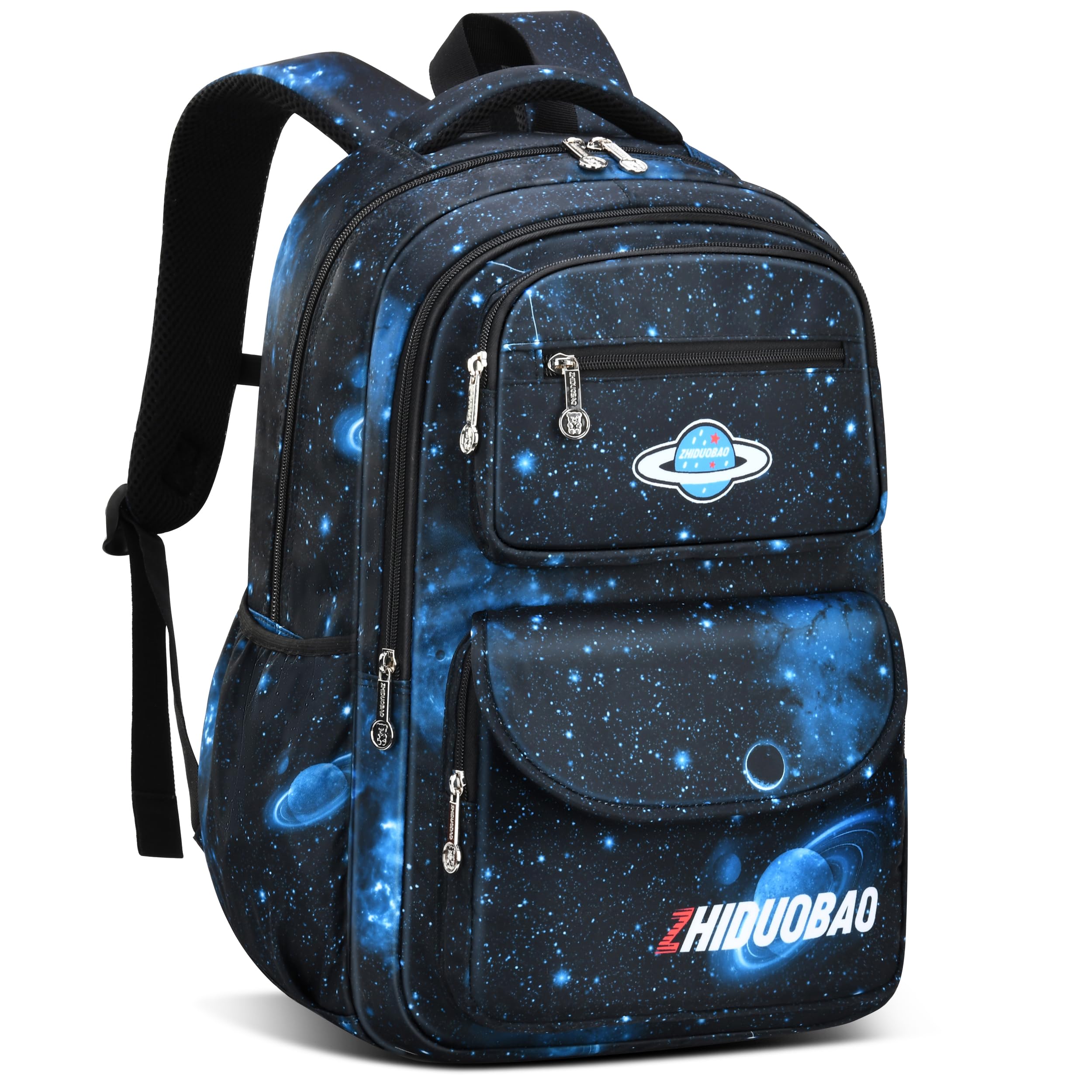 ZHIDOBO Primary School schoolbag with starry sky pattern For Boys, Large Capacity and Lightweight, Waterproof And Durable, Suitable for children aged