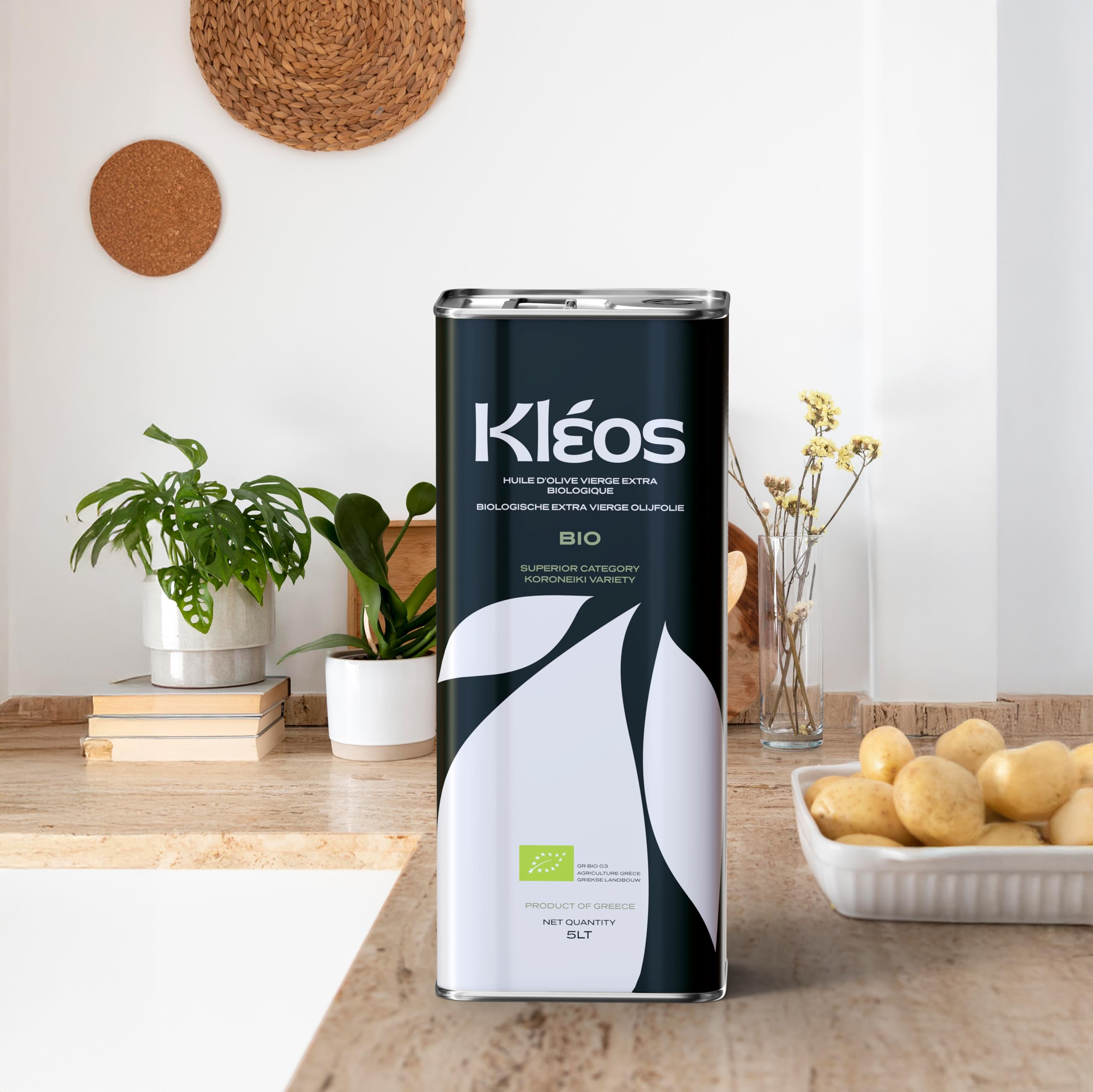 Kleos BIO Extra Natives Olivenöl 5 Liter - Ernte 2025-26 - Reich an Polyphenolen - Kaltgepresst aus Griechenland - Premium Qualität - MHD: 31/07/2027