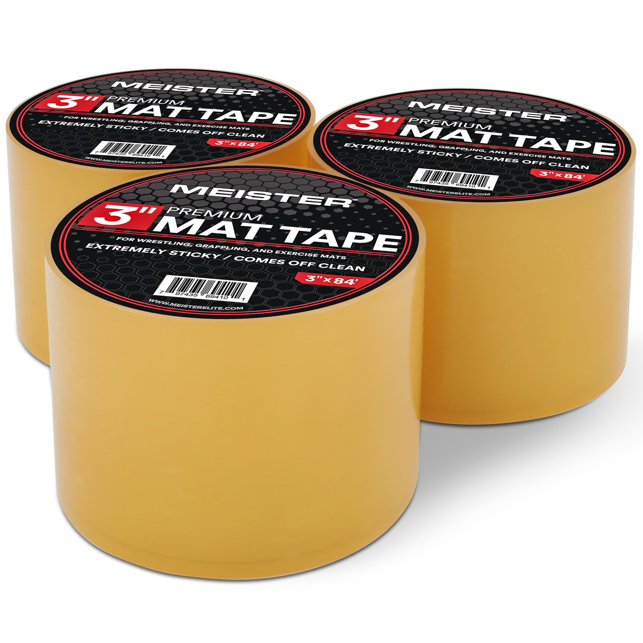 Meister Premium Mat Tape for Wrestling Grappling and Exercise Mats - Clear - 3 x 84ft - 1 Roll 1095MT6M3N | Trusted by high schools colleges & national championships. Transparent seam tape fo product thumbnail 7