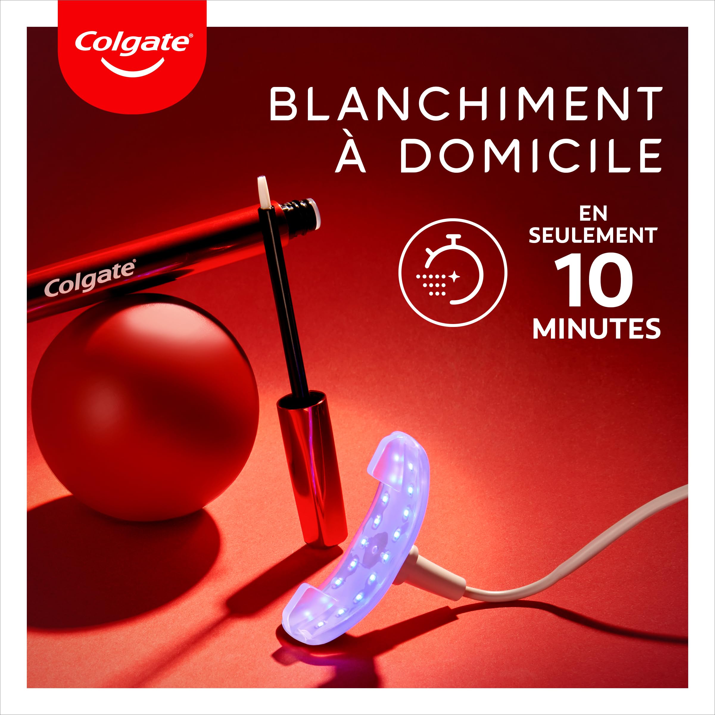 Colgate Max White Kit de blanqueamiento dental con LED - Revierte hasta 20 años de manchas* - Pack 2 sueros blanqueadores de dientes con nuevo aplicador de precisión