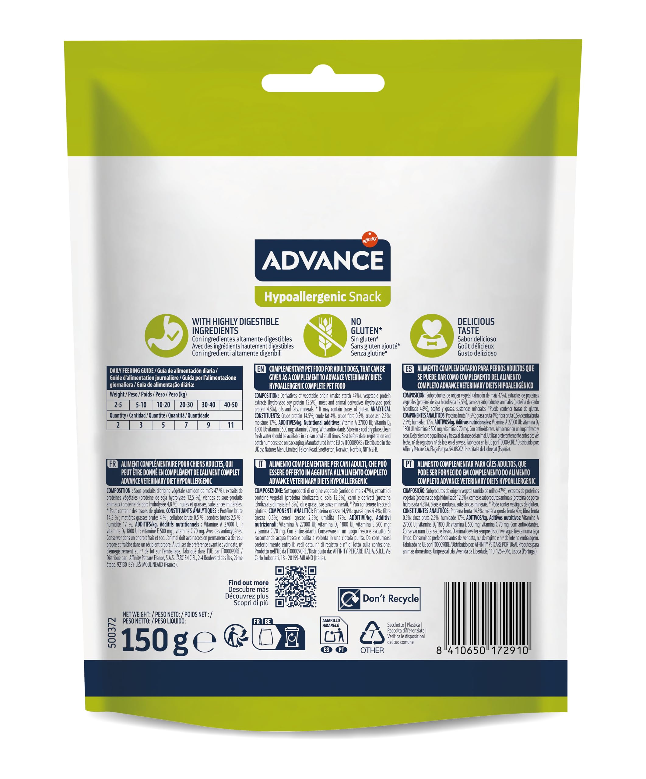 ADVANCE - Snack, 7 confezioni da 150 g