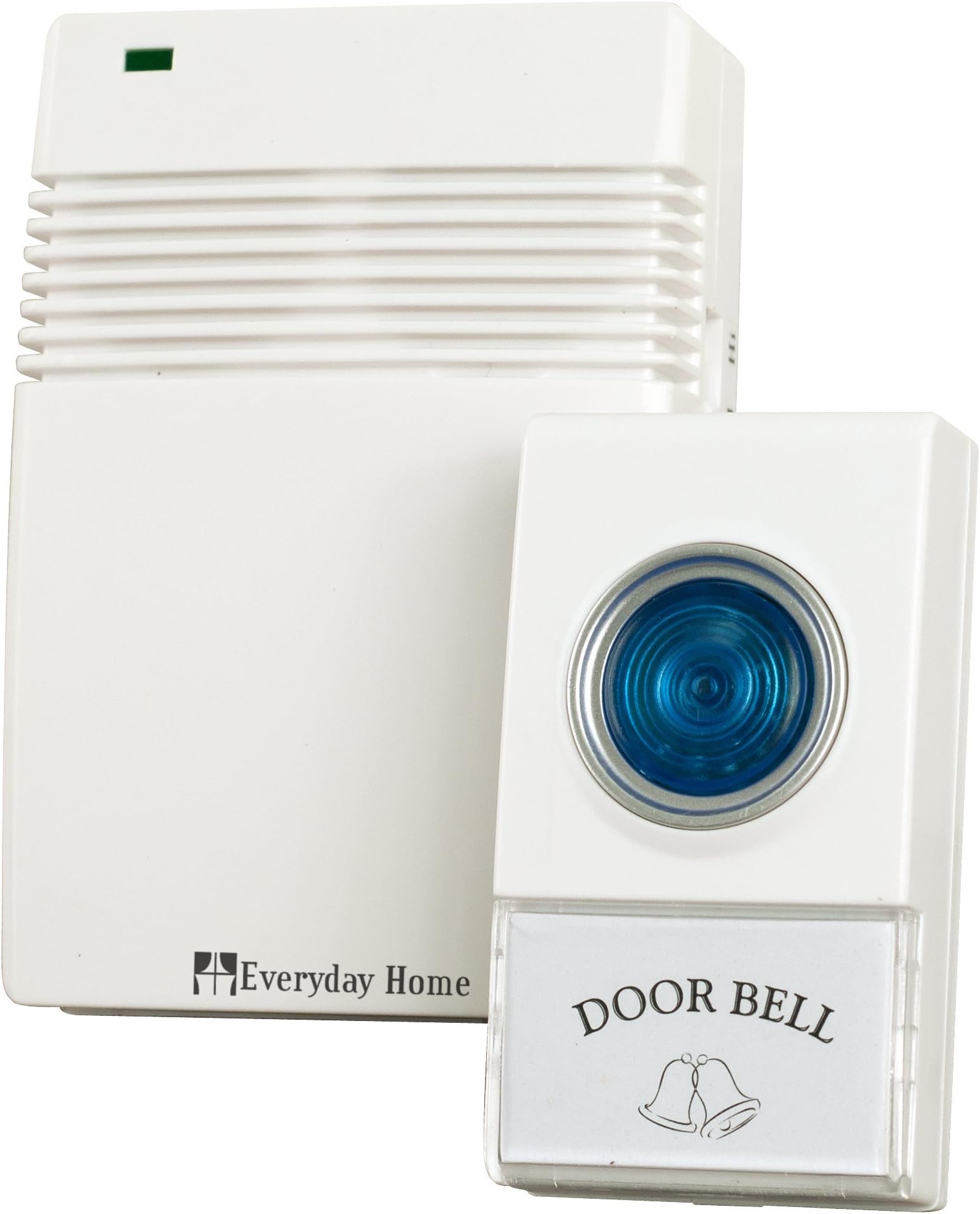 Wireless Doorbell - 250-Foot Range and 10 Adjustable-Volume Chimes - Easy-Install Wall-Mounted Ringer and Chimer for Doors by Everyday Home (White)