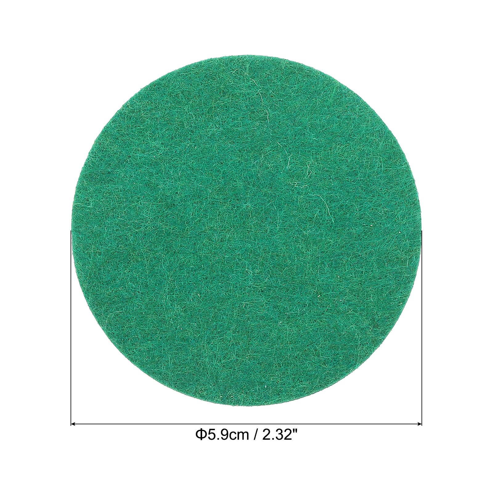 PATIKIL Air Hockey Mallet Felt Pads 59mm, 16Pcs Air Hockey Felt Pushers Pads Replacement for Game Tables Green - Image 2