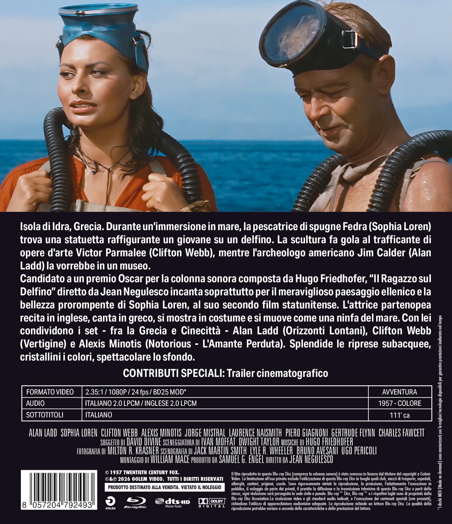 Blu-Ray Ragazzo Sul Delfino para coleccionistas de cine europeo descatalogado