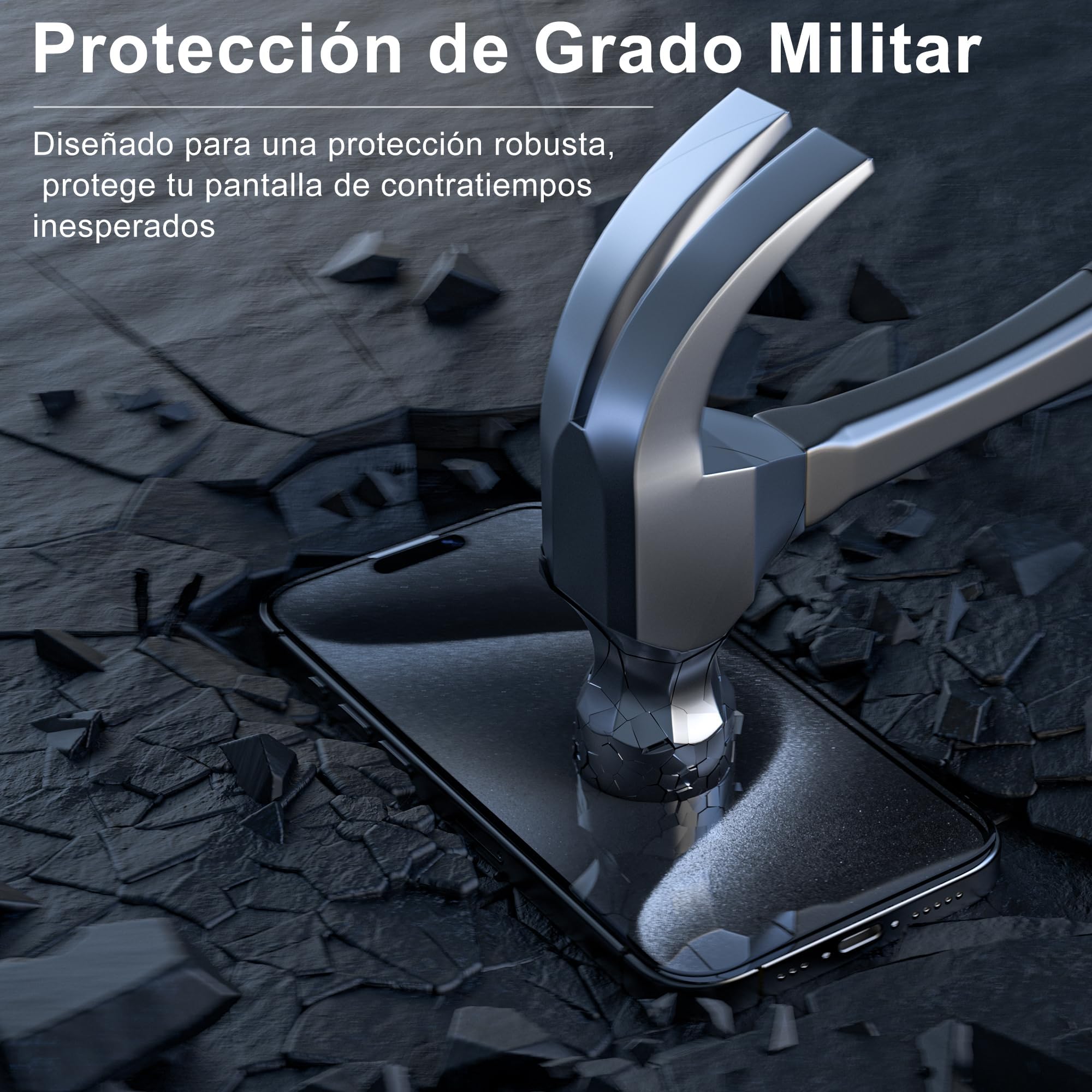 Autoban Protector Pantalla for iPhone 15 Pro Max 6,7 Pulgadas, 2 Piezas Cristal Templado Dureza 9H Protectora Antiarañazos Antihuellas sin Burbujas Ultra Resistente Bordo Negro