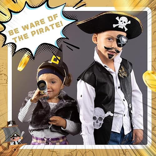 Miniatura 4 de 6 telescopios piratas de plástico para niños, telescopios de fiesta temática pirata, accesorios de juguete para suministros de fiesta, mini