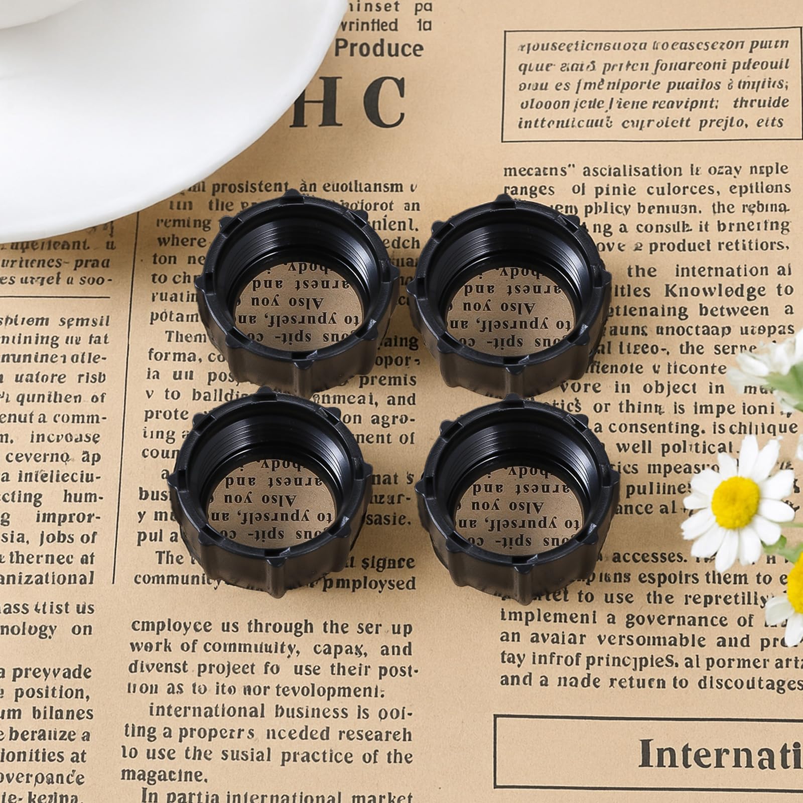 4 PCS Car Phone Mount Replacement Parts, Tightening Nut for Replacement Car Mount Screw-On 17mm Tightening Nut Ball Fixed Adapter Head Bracket Holder Ring for DVR Camcorder Wireless Charger