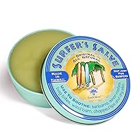 Vista 8 de Island Soap & Candle Works Surfer's Salve - Bálsamo calmante para la piel totalmente natural - Ungüento hidratante antirozaduras para picaduras