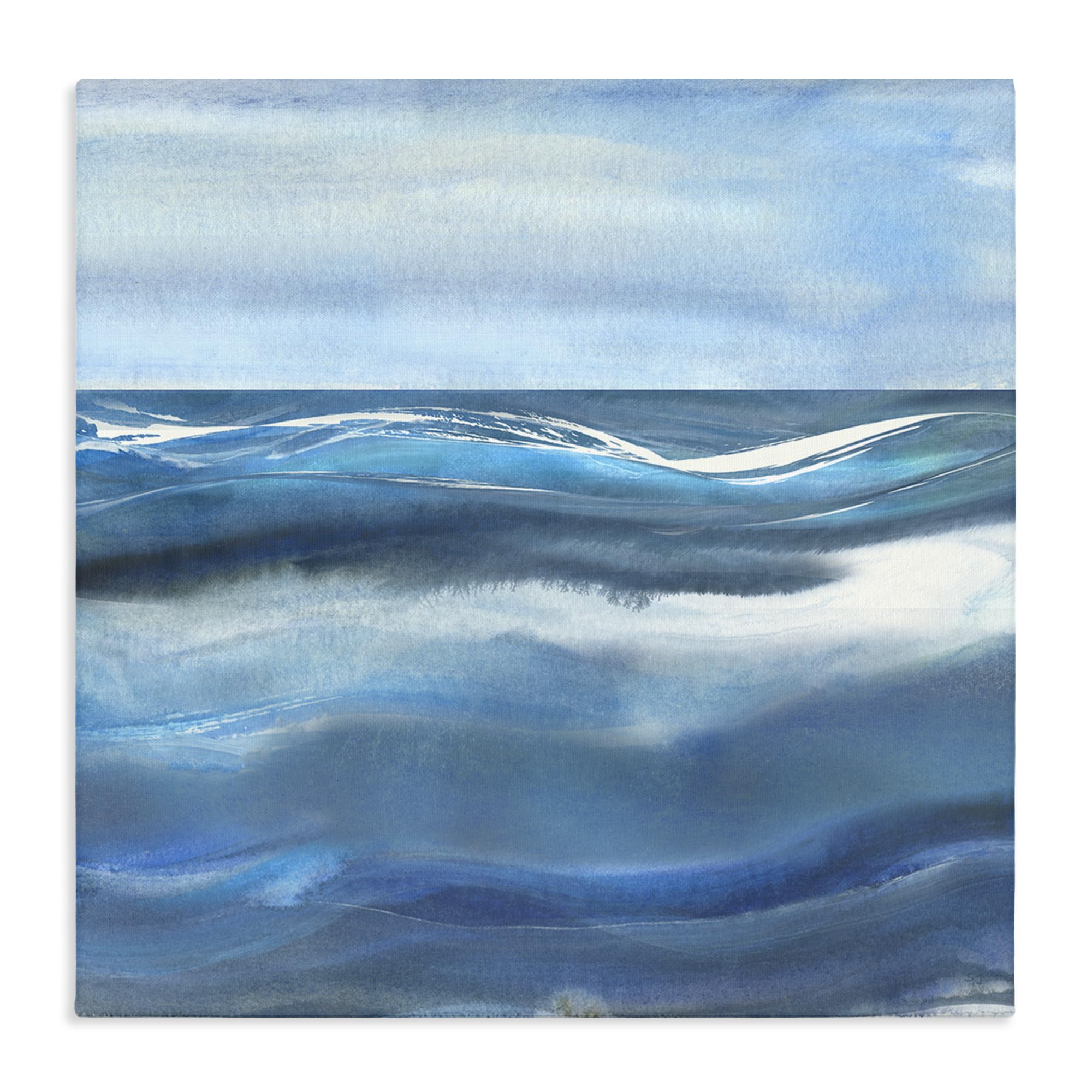 Stupell Industries Serene Ocean Waves Horizon 'Calm Expanse Of Ocean Waves', Canvas Art, 17 X 17 Inches, Easy To Hang And Sturdy, Made In Usa, By Susan Jill
