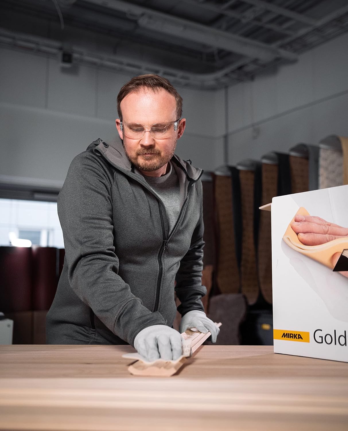 Goldflex ソフトハンドサンディングシート 4.5インチ x 5インチ/グリット 1000/200枚 ロール 【圧】