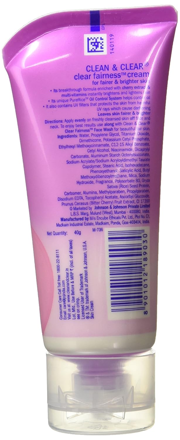 Clean & Clear Clear Fairness Cream, 40G