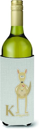 Caroline's Treasures BB5736LITERK Alphabet K para botella de vino canguro, botella de vino, multicolor