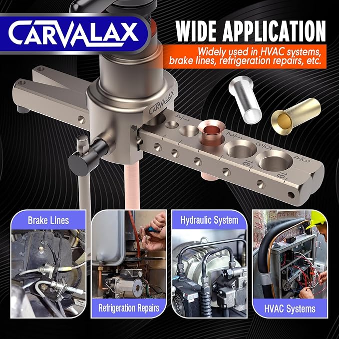Kit de Herramienta de Abocardado Excéntrico CARVALAX 45°, para 6-19mm y 1/4"-3/4" miniatura 7