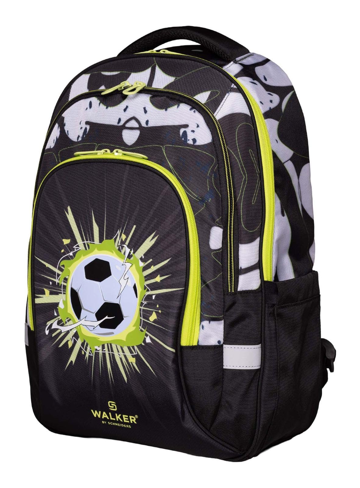 Walker mochila escolar con compartimento para portátil Fame Ace Backpack 28L Football negro