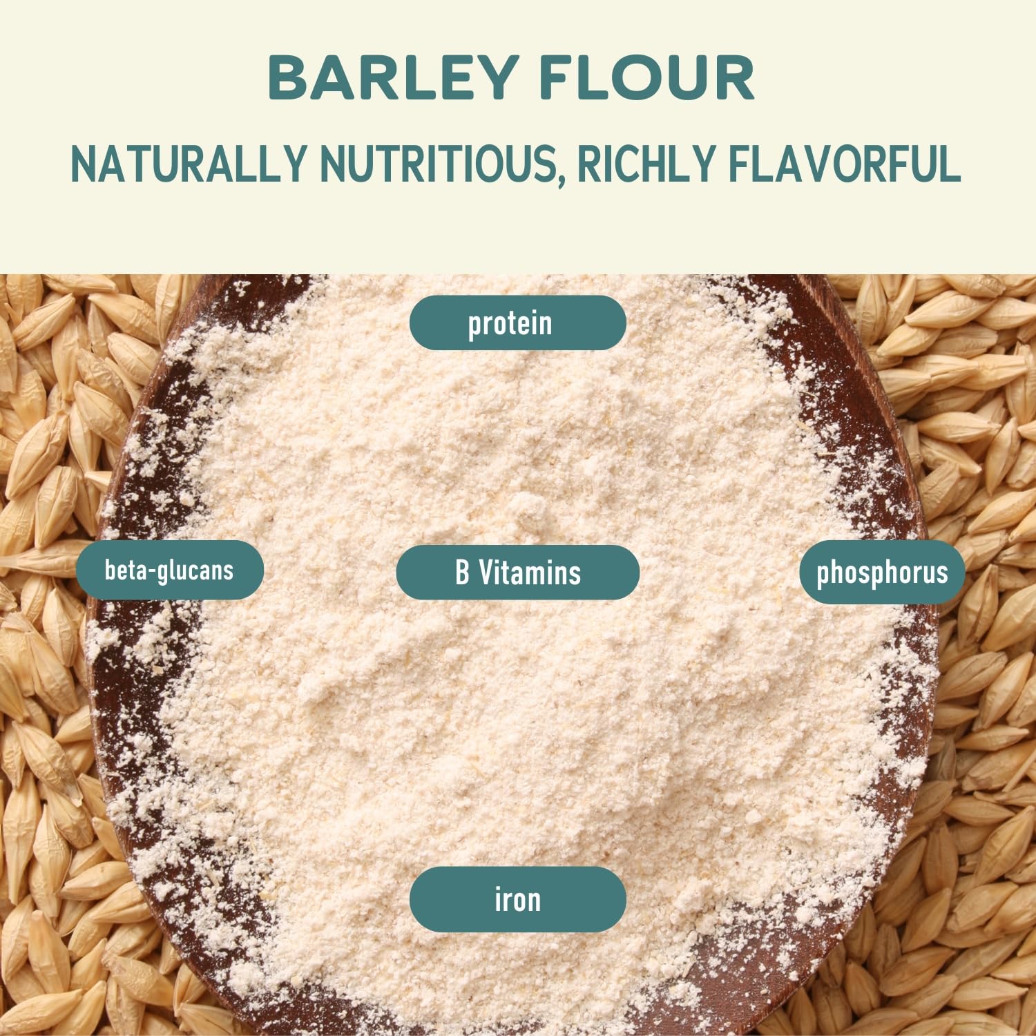 Fairhaven Mill Certified Organic 100% Whole Grain Barley Flour - Non-GMO - Supports Cardiovascular Health - Ideal for Breads, Muffins, Cookies & Everyday Baking - USA Grown and Milled - 5 lbs Bag - Image 2