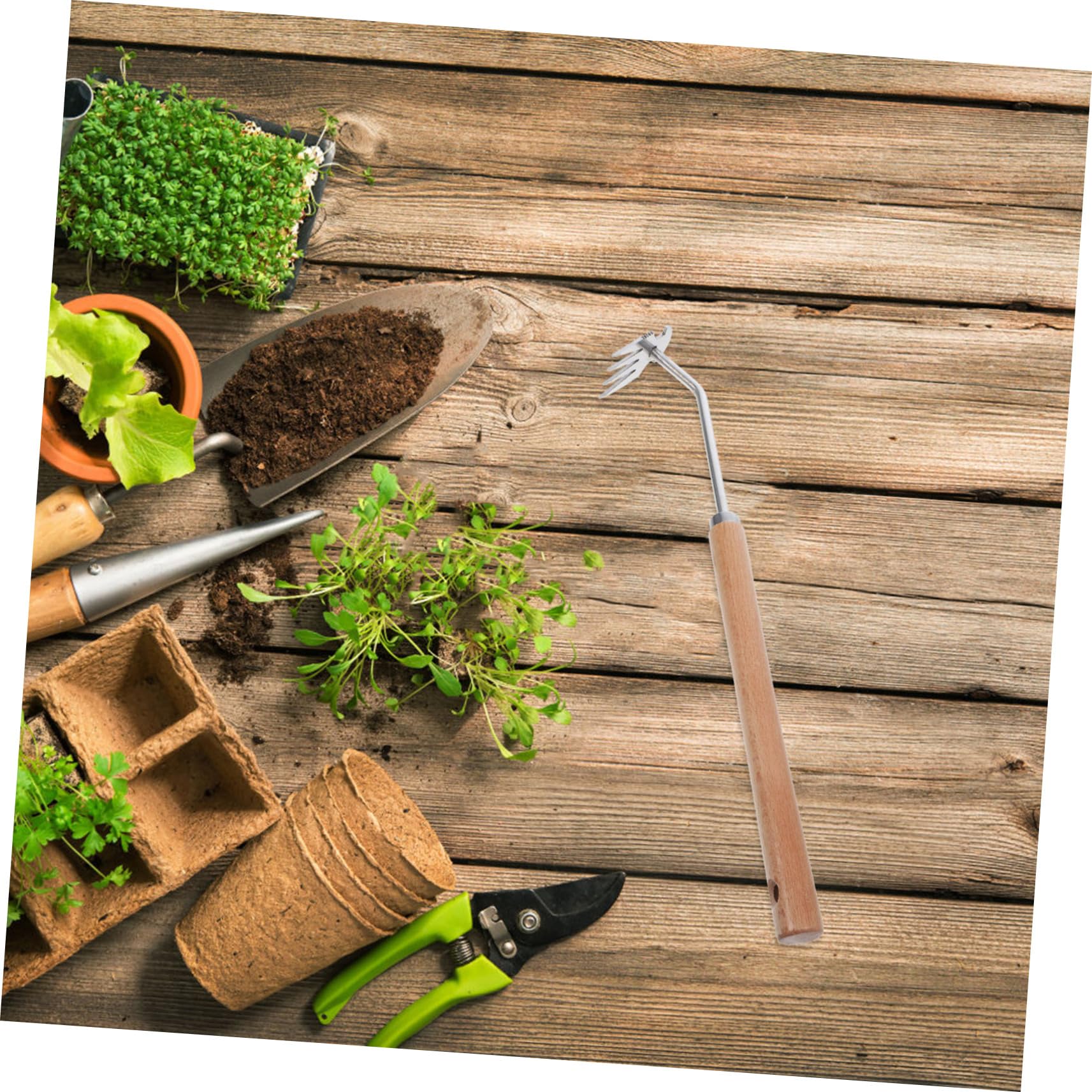 BESPORTBLE 3pezzi Estirpatore Manuale Professionale Acciaio Inossidabile per Giardinaggio Strumento Ergonomico per Rimozione Erbacce con Manico per Cortili e Giardini