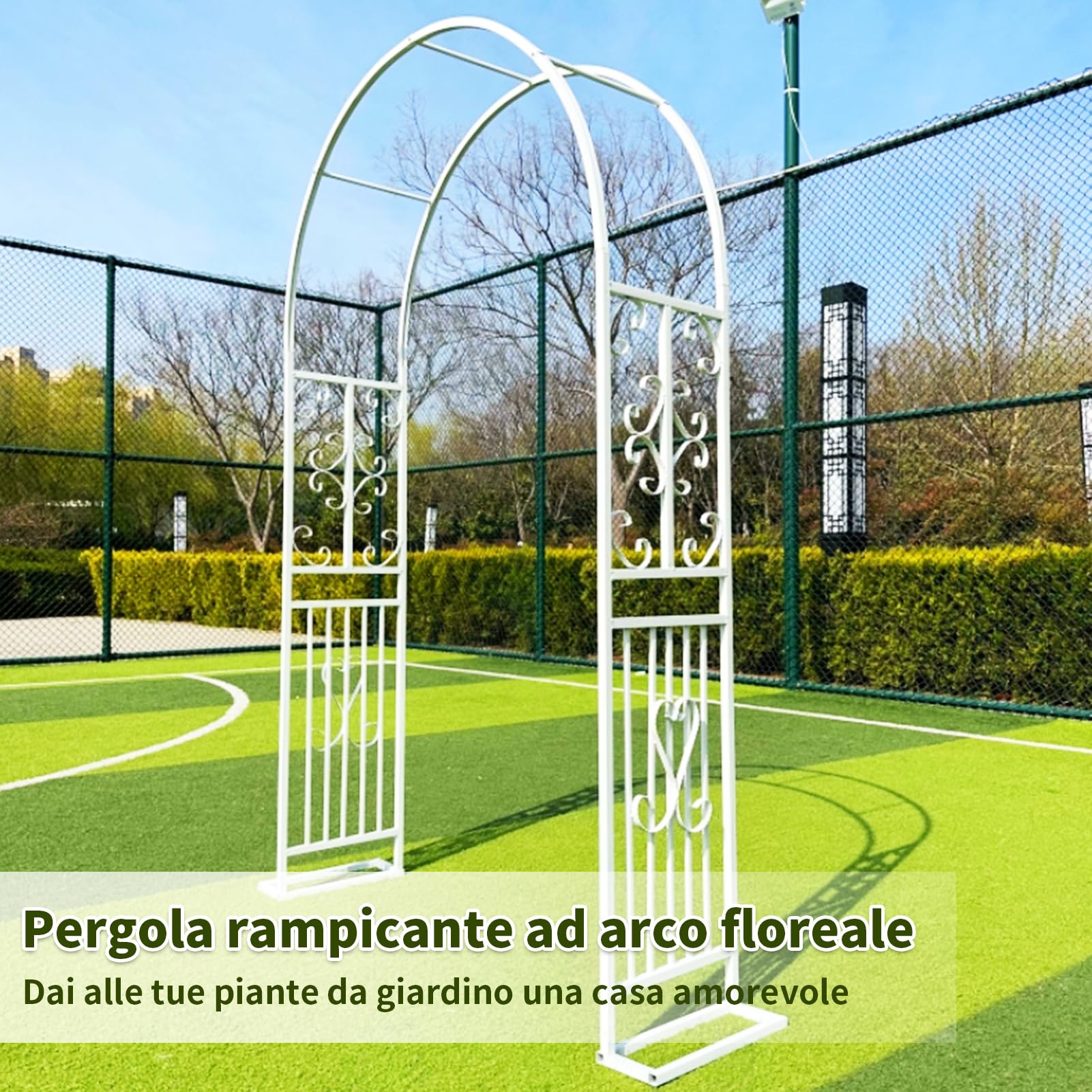 Arche de roses antirouille pour mariages et fêtes de jardin – Design incurvé facile à assembler et – Parfait pour les toiles de fond photo d'intérieur et d'extérieur
