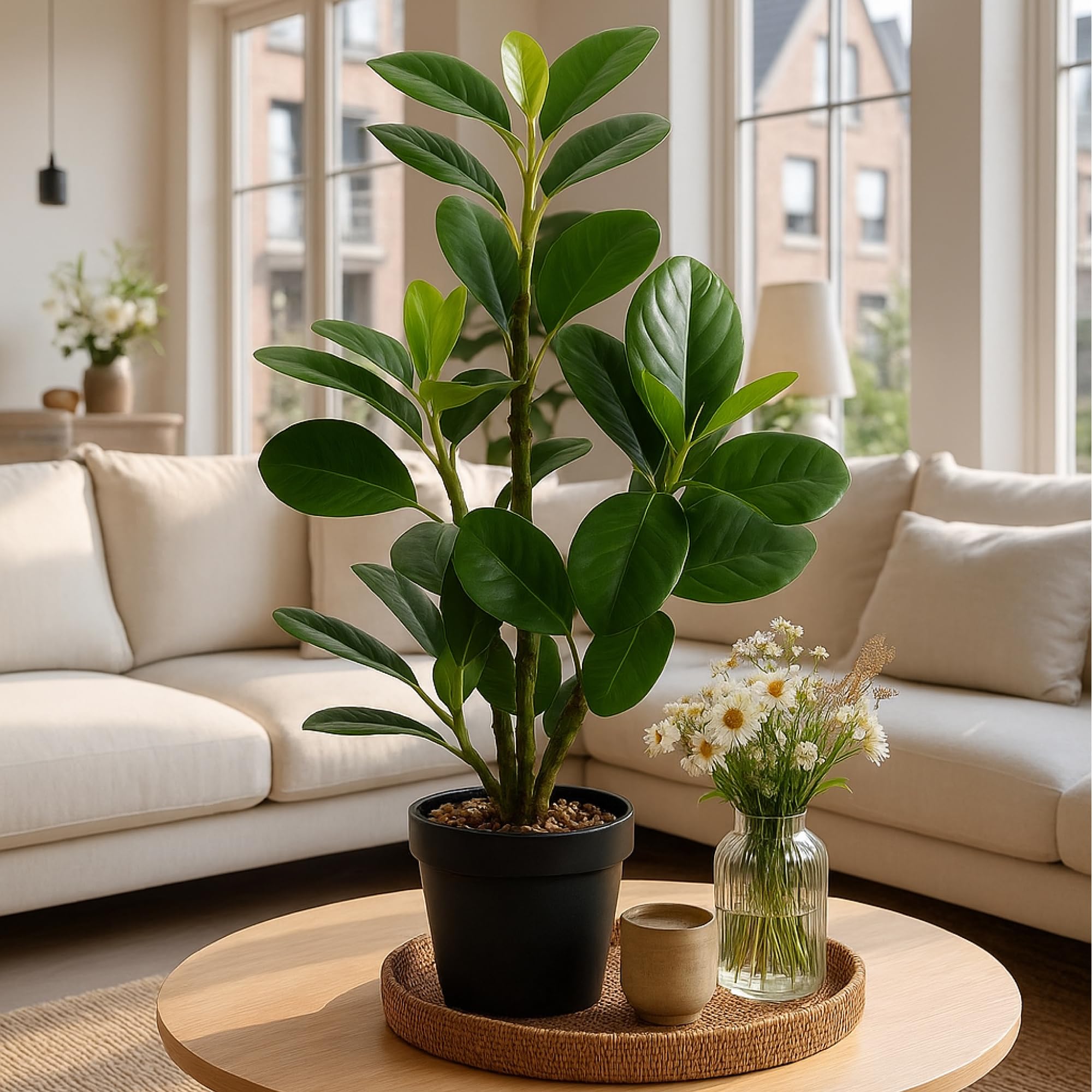 Habere India-All the Cultures Fabricating India Artificial Plant with Pot for Home Decor | Fake Plants for Living Room Decoration | Artificial Plants for Decoration (Design 04; L15 x W12 X H39 cm)-picture-25