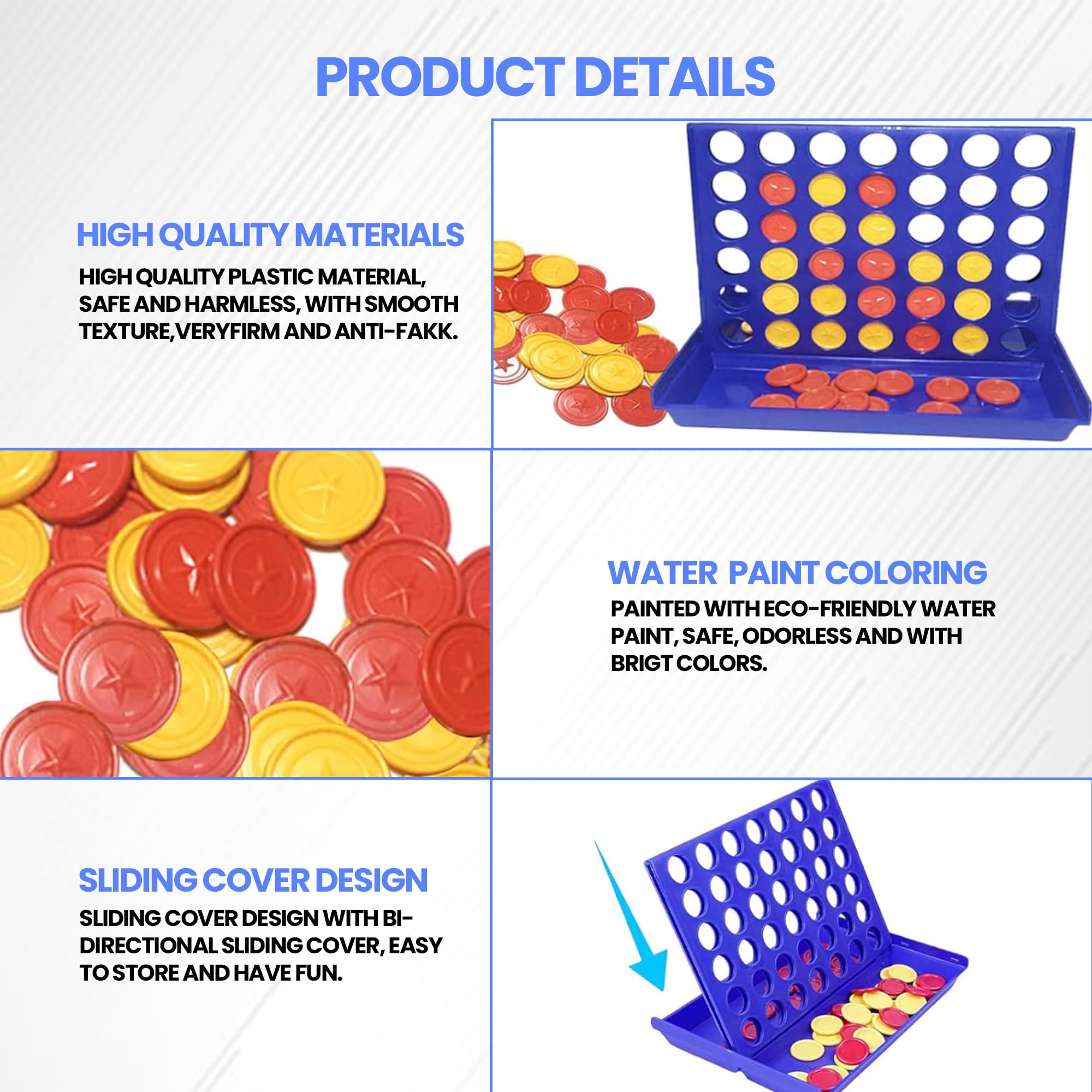 HIFEN TOYS® Quad Connect 4 in a Row Strategy Board Game for Kids Aged 5+ 2 Player Educational Family Toy for Boys Girls and Adults Best - Image 4